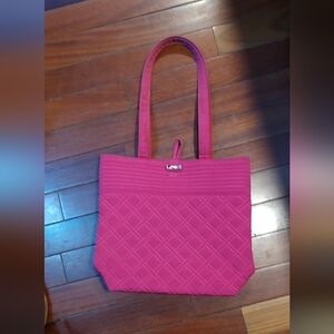 Vera Bradley Elegant Pink Quilted Tote Bag
